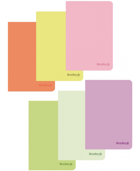 Burtnīca rūtiņās BRADLEY Pastel, A4, 40 lapas, 70 gsm