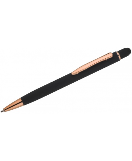 Automātiskā lodīšu pildspalva DIORI, 0,7 mm, melns korpuss, zila