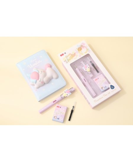 Tintes pildspalva ar kapsulām un tintes sūkni SQUISHY Unicorn