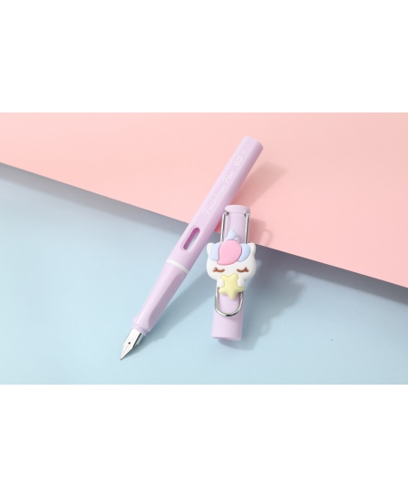 Tintes pildspalva ar kapsulām un tintes sūkni SQUISHY Unicorn