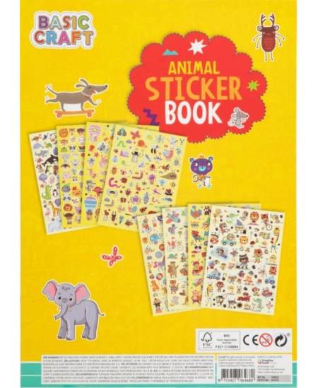 Uzlīmju grāmatiņa GRAFIX Animal, 8 lapas