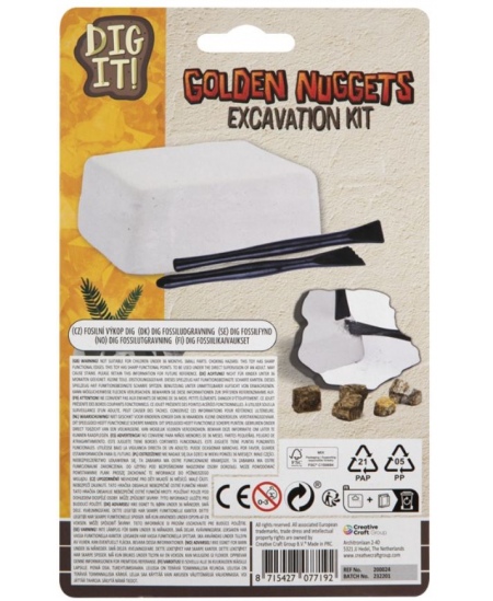 Fosiliju rakšanas komplekts GRAFIX Zelta gabaliņi