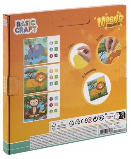 Uzlīmju mozaīka pēc skaitļiem GRAFIX Lauva