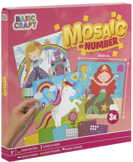 Uzlīmju mozaīka pēc skaitļiem GRAFIX Vienradzis