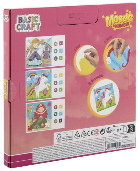 Uzlīmju mozaīka pēc skaitļiem GRAFIX Vienradzis