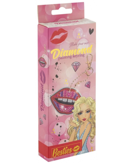 Dimantu puzle-atslēgu piekariņš BESTIES Skūpsts
