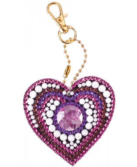 Dimantu puzle-atslēgu piekariņš BESTIES Sirsniņa