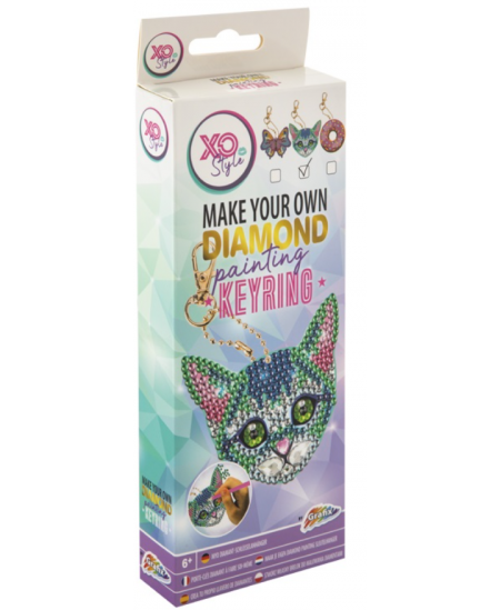 Dimantu puzle-atslēgu piekariņš XO STYLE Kaķēns