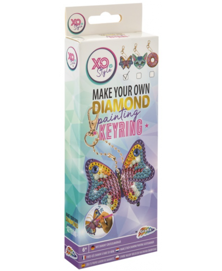 Dimantu puzle-atslēgu piekariņš XO STYLE Tauriņš