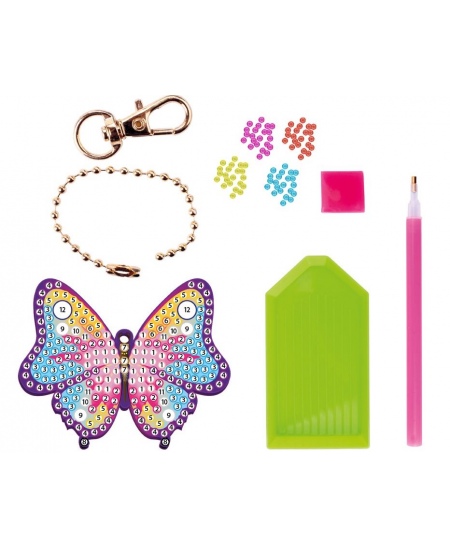 Dimantu puzle-atslēgu piekariņš XO STYLE Tauriņš