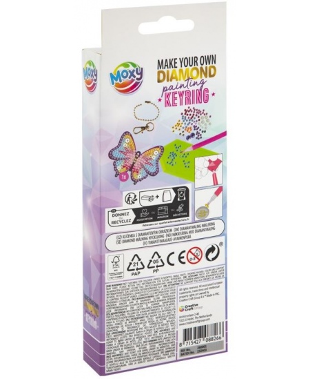 Dimantu puzle-atslēgu piekariņš XO STYLE Tauriņš