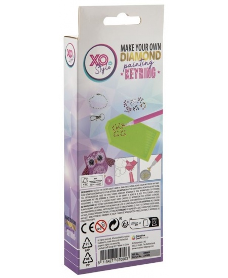 Dimantu puzle-atslēgu piekariņš XO STYLE Pūce