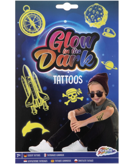 Tumsā mirdzoši tetovējumi GRAFIX Raketa