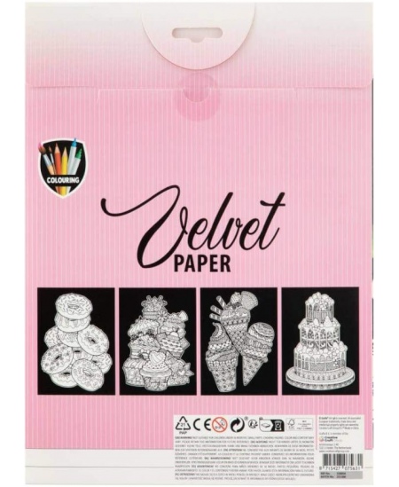 Krāsojamā grāmata ar samta kontūrām GRAFIX Donut, A4, 4 lapas