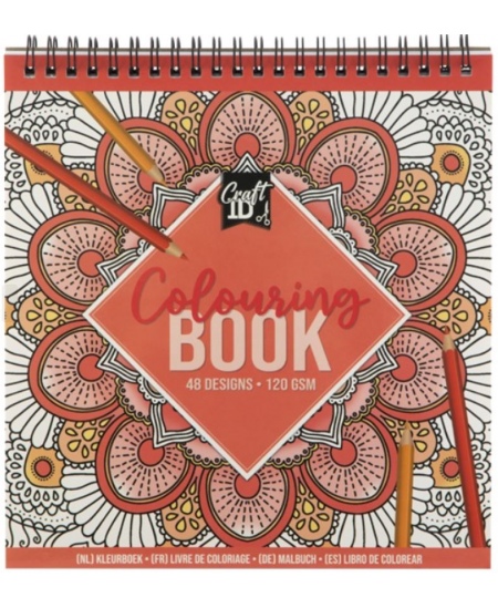 Krāsojamā grāmata GRAFIX Sarkanā, 48 attēli