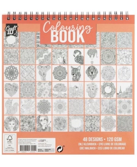 Krāsojamā grāmata GRAFIX Sarkanā, 48 attēli