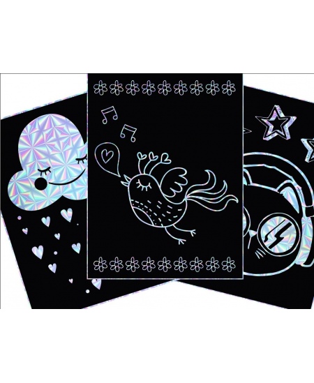 Skrāpēšanas komplekts GRAFIX Magical Putns, 20 attēli