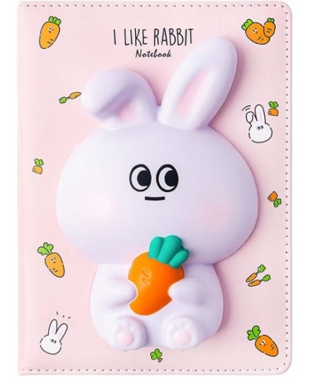Piezīmju grāmatiņa SQUISHY Rabbit, 128 lapas