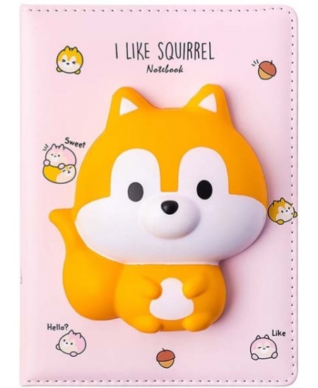 Piezīmju grāmatiņa SQUISHY Squirrel, 128 lapas