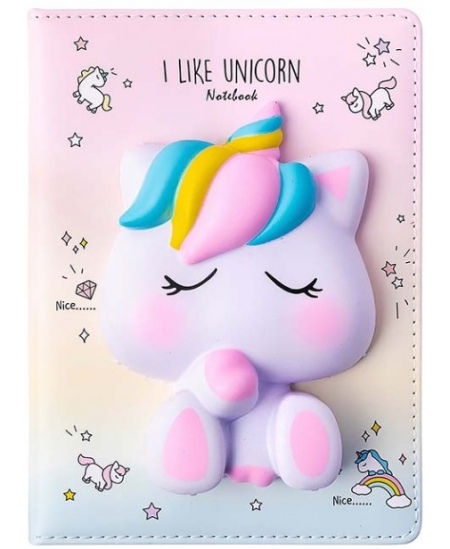 Piezīmju grāmatiņa SQUISHY Unicorn, 128 lapas