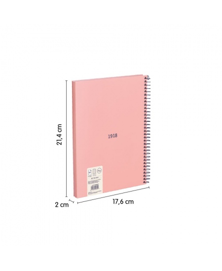 Piezīmju grāmatiņa cietajos vākos MILAN, A5, 80 lapas, rūtiņu formā