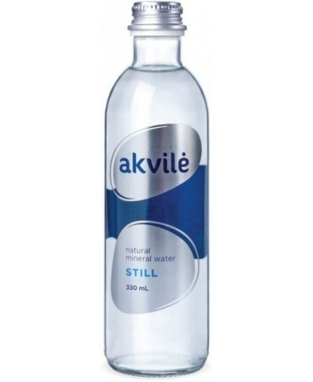 Minerālūdens AKVILĖ, 330 ml, stikla pudelē, negāzēts