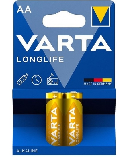 Baterijas Varta Longlife LR06 (AA), 2 gab.
