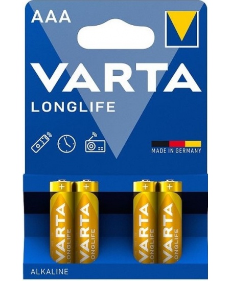 Baterijas Varta Longlife LR3 (AAA), 4 gab.