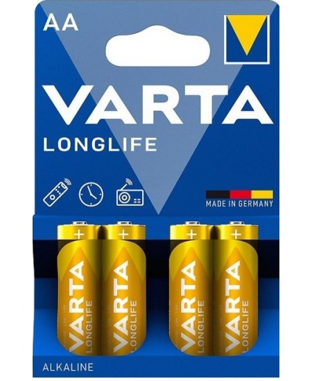 Baterijas Varta Longlife LR06 (AA), 4 gab.