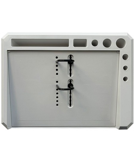 Kalendāra statīvs ar atvilktni, balts