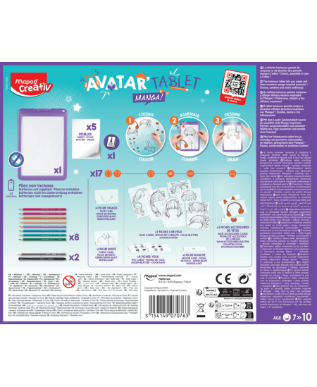 Gaismas zīmēšanas tāfele MAPED Creativ Avatar Studio Manga