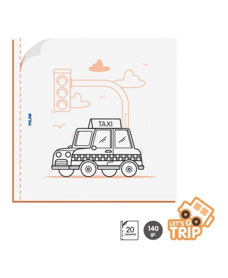 Krāsojamā grāmatiņa MILAN Let´s Go Trip