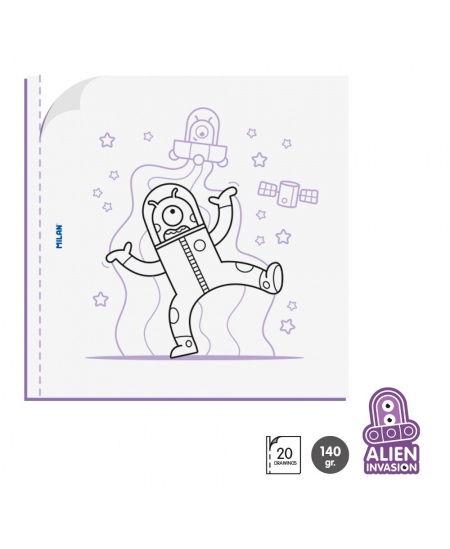 Krāsojamā grāmatiņa MILAN Alien Invasion