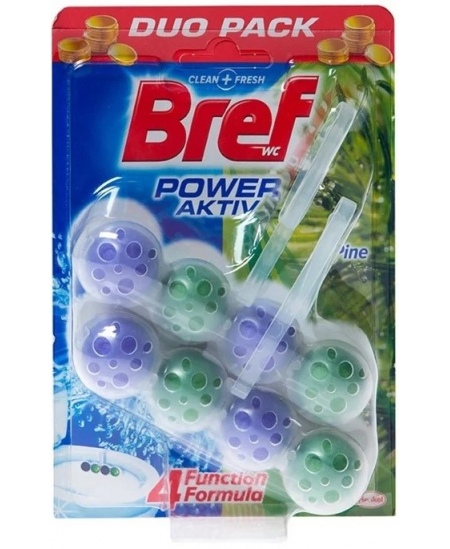 Gaisa atsvaidzinātājs-ziepītes tualetei BREF POWER ACTIVE PINE, 2x50 g