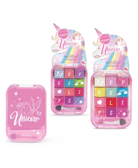 Kompaktā kosmētikas palete CASUELLE Unicorn Acis un lūpas