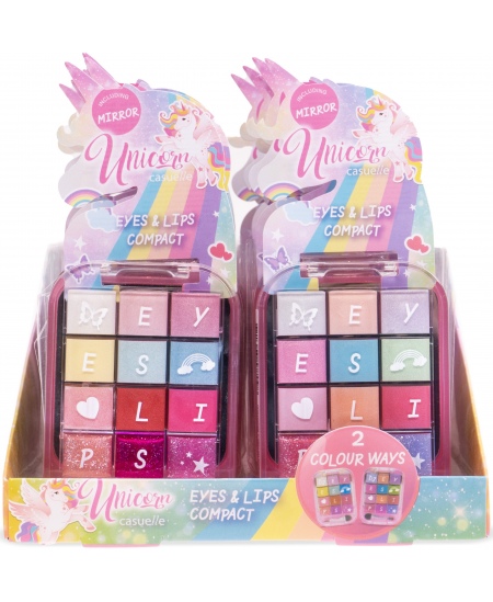 Kompaktā kosmētikas palete CASUELLE Unicorn Acis un lūpas