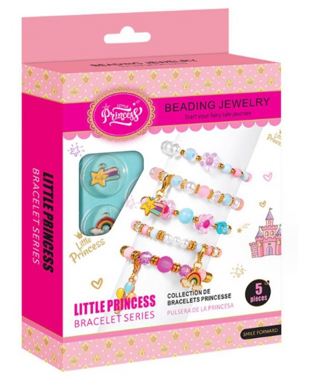 Aproču izgatavošanas komplekts LITTLE PRINCESS Pērles un ziedi, 5 gab.