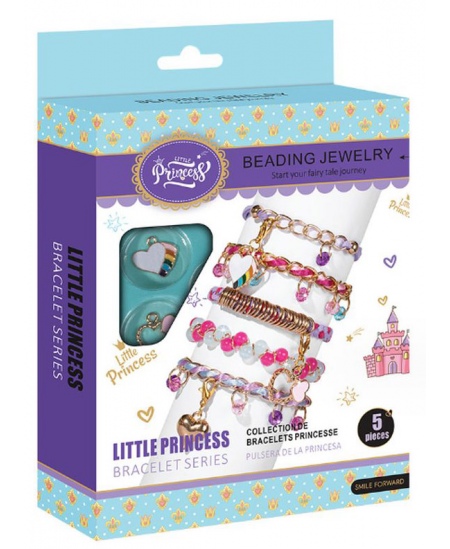 Aproču izgatavošanas komplekts LITTLE PRINCESS Ķēdītes un sirsniņas, 5 gab.