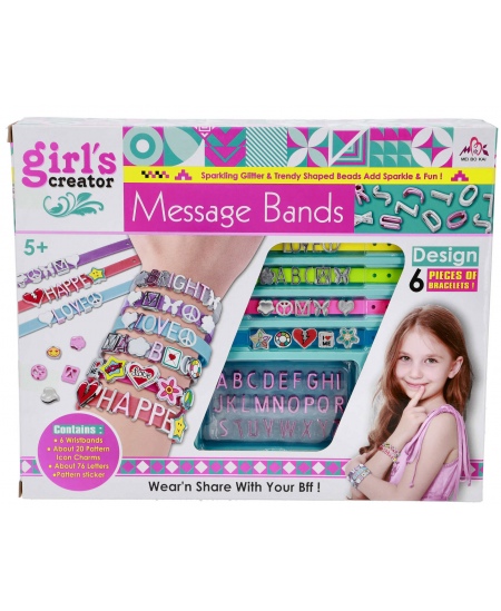 Rokassprādžu izgatavošanas komplekts GIRLS CREATOR Messages