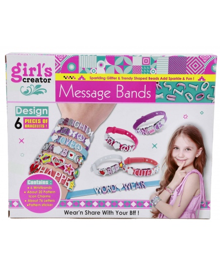 Rokassprādžu izgatavošanas komplekts GIRLS CREATOR Messages
