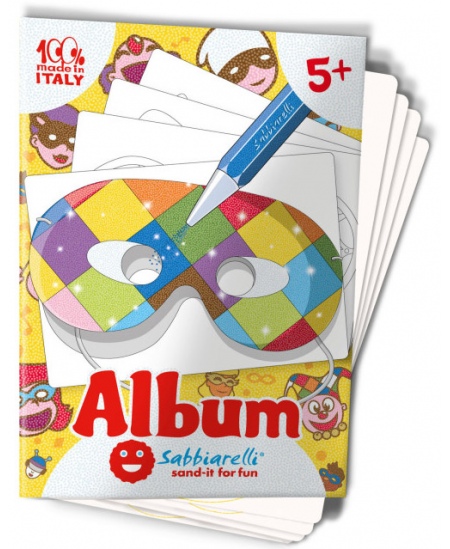 Zīmēšanas albums zīmēšanai ar smiltīm SABBIARELLI Masks
