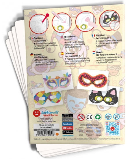 Zīmēšanas albums zīmēšanai ar smiltīm SABBIARELLI Masks