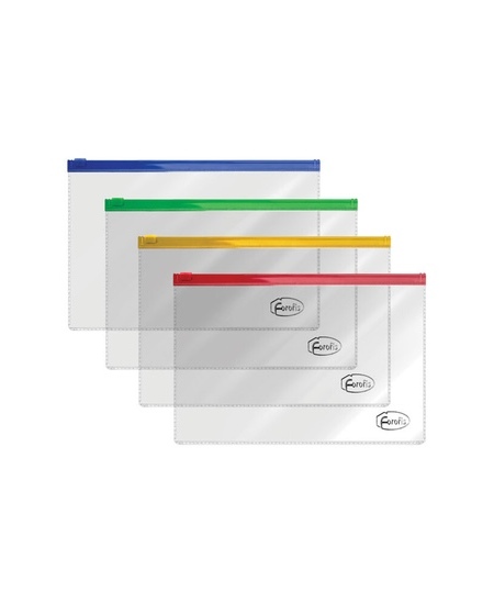 Mapīte ar rāvējslēdzēju FOROFIS, caurspīdīga, A5