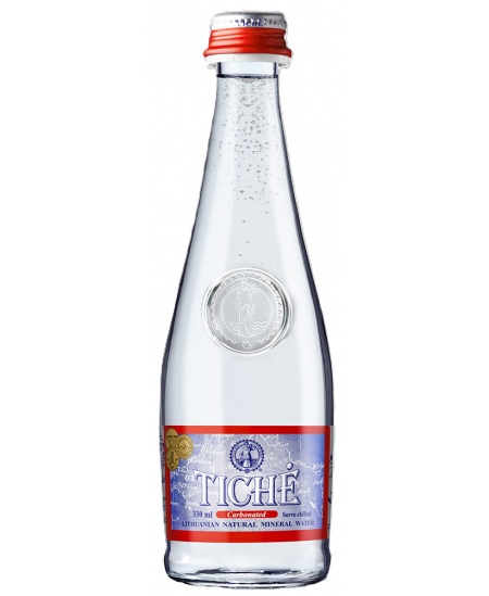 Minerālūdens TICHE gāzēts, 330 ml, stikla pudelē