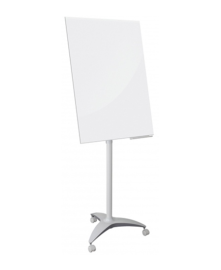 Mobilā stikla magnētiskā tāfele 2x3, ar riteņiem, 70x100 cm