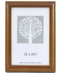 Rėmelis nuotraukoms, medinis, 21x30 cm (A4), šviesiai rudas