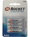Baterijas ROCKET Lithium FR03 (AAA), litija, 4 gab.