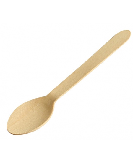 Koka vienreizlietojamās tējkarotes, 11 cm, brūnas, 100 gab.