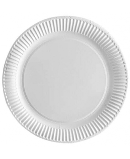 Vienreizlietojamie papīra šķīvji, 18 cm, balti, 100 gab.