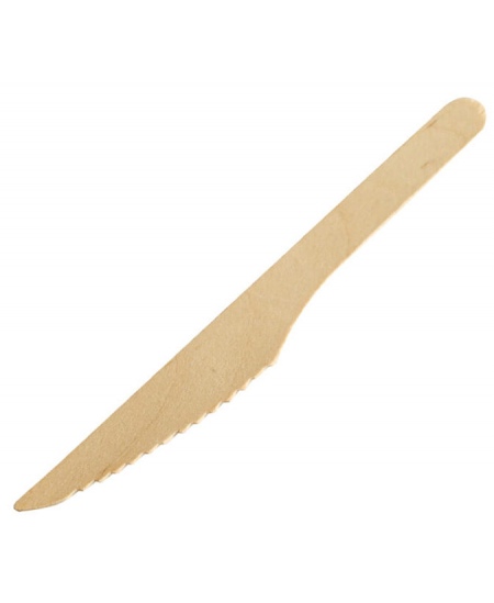 Koka vienreizlietojamie naži, 16 cm, brūni, 100 gab.